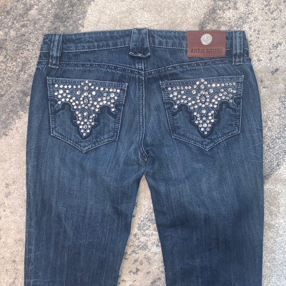 ANTIK DENIM SIZE 25 CRYSTAL DENIM JEANS